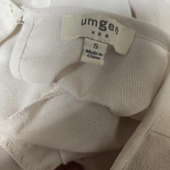 Umgee Floral Embroidered A Line Tunic Dress White Womens Bohemian Size Small - Picture 7 of 9